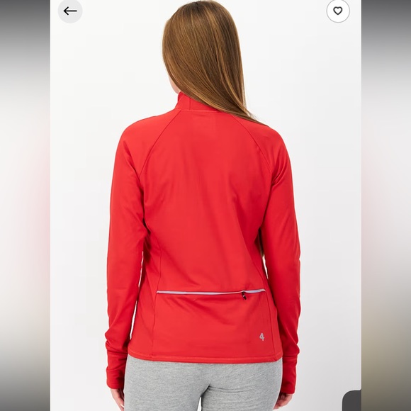 Four laps-Women Resolve Half Zip Crimson Sweatshirt, Red XS - Picture 2 of 7